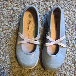 Girls slip on tennis shoe pink/gray